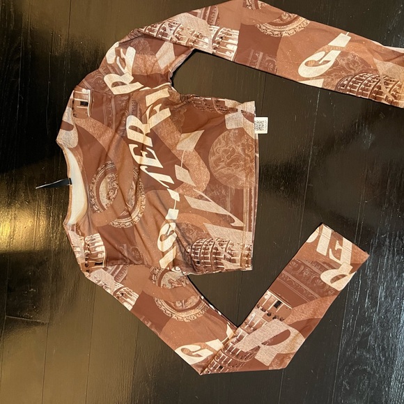 matching chocolate brown printed set - Picture 9 of 10